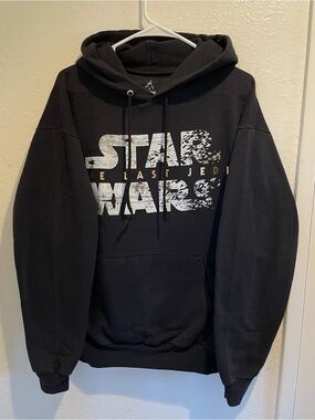 Disney Parks Star Wars The Last Jedi Black Hoodie Large Galaxys Edge
